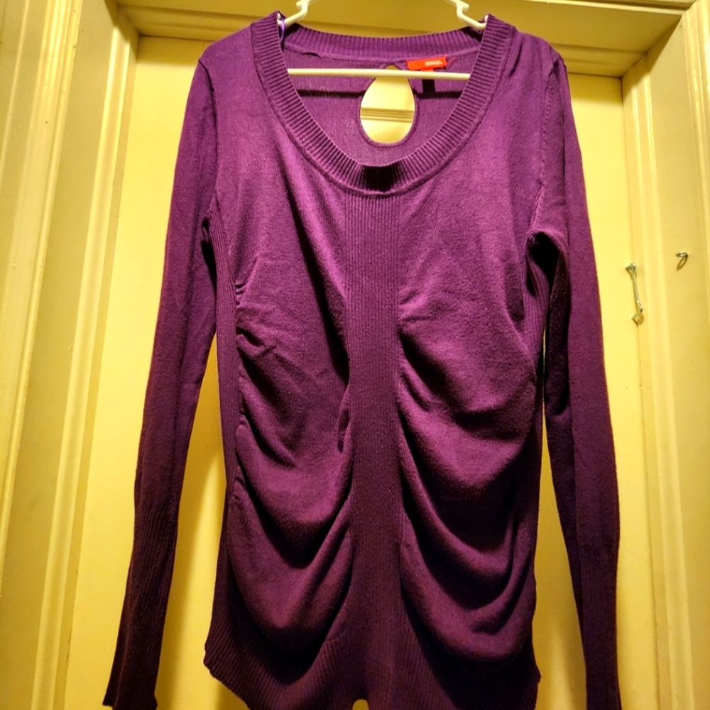Womens blouse. Corset fit. Long sleeve. Purple size XL.
